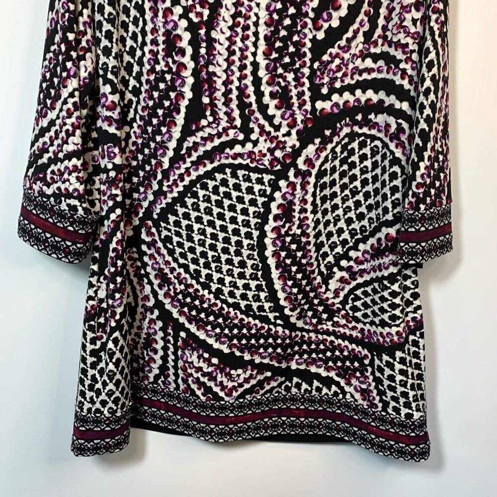 White House Black Market Women's Paisley Cowl Neck Tunic Top Multicolor Medium - Picture 6 of 7